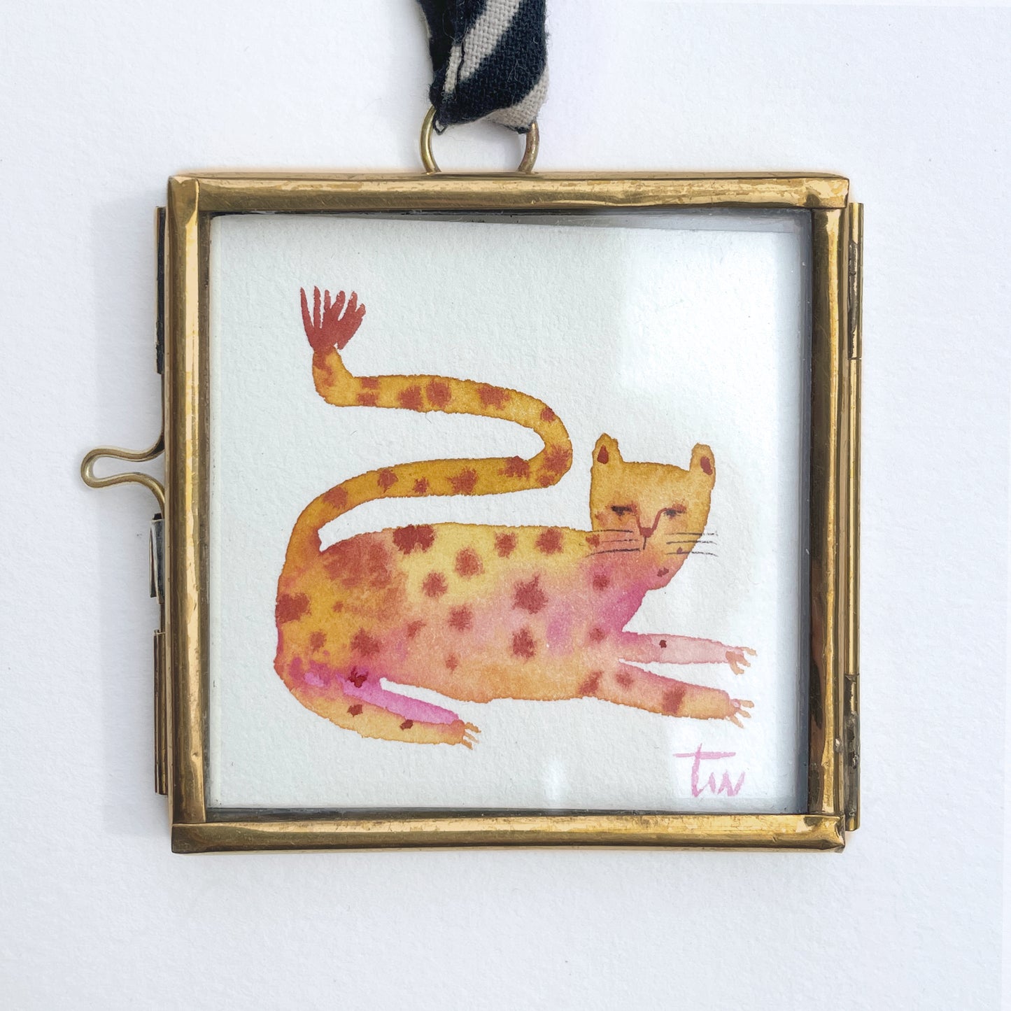 LEOPARD 01 - WILD GARDEN Original Mini Aquarell