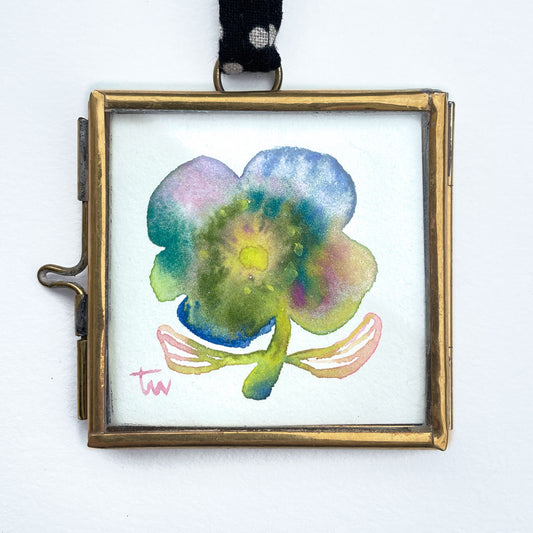FLOWER No. 05 - WILD GARDEN Original Mini Aquarell