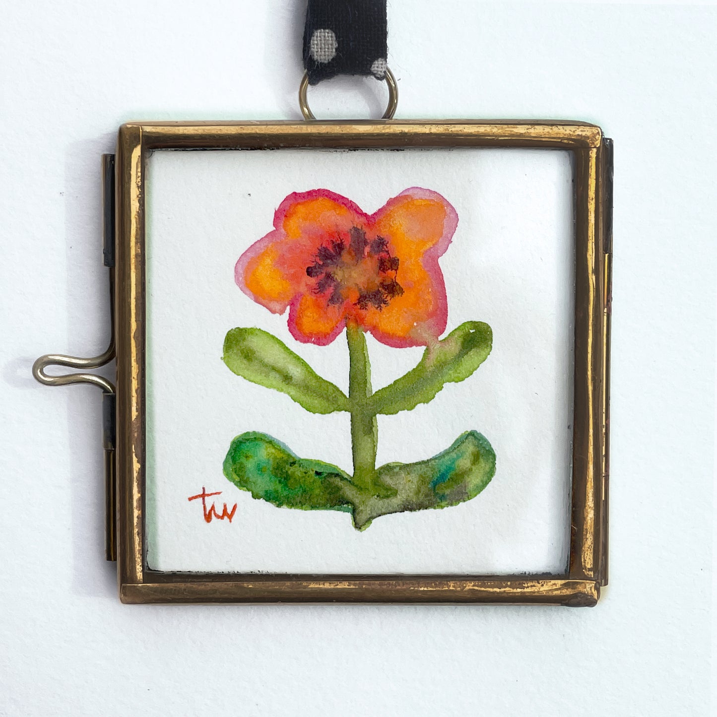 FLOWER No. 10 - WILD GARDEN Original Mini Aquarell