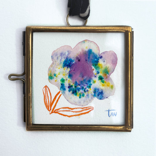 FLOWER No. 11 - WILD GARDEN Original Mini Aquarell