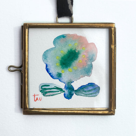 FLOWER No. 12 - WILD GARDEN Original Mini Aquarell