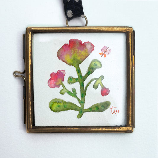 FLOWER No. 15 - WILD GARDEN Original Mini Aquarell